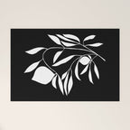 Lemon Tree In Black  Welcome Mat Gallery Image 1