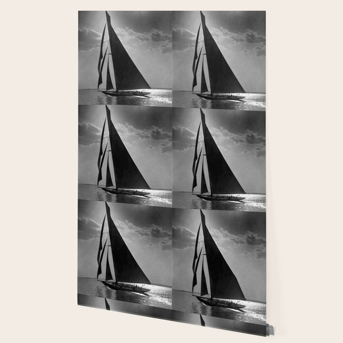 America's Cup Sailing Yacht Races - The Vanitie Newport, Rhode Island black and white photography - photographs Wallpaper Gallery Image 2