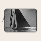 America's Cup Sailing Yacht Races - The Vanitie Newport, Rhode Island black and white photography - photographs Laptop Sleeve Gallery Image 1