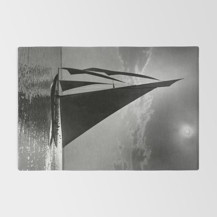 America's Cup Sailing Yacht Races - The Vanitie Newport, Rhode Island black and white photography - photographs Rug Gallery Image 2
