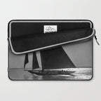 America's Cup Sailing Yacht Races - The Vanitie Newport, Rhode Island black and white photography - photographs Laptop Sleeve Gallery Image 2