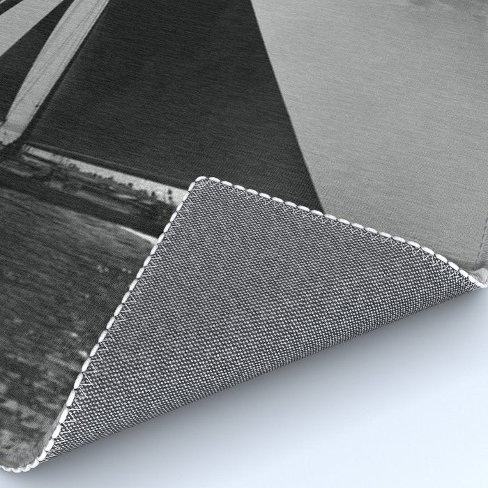 America's Cup Sailing Yacht Races - The Vanitie Newport, Rhode Island black and white photography - photographs Rug Gallery Image 4