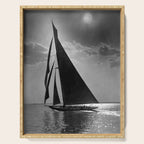 America's Cup Sailing Yacht Races - The Vanitie Newport, Rhode Island black and white photography - photographs Serving Tray Gallery Image 1