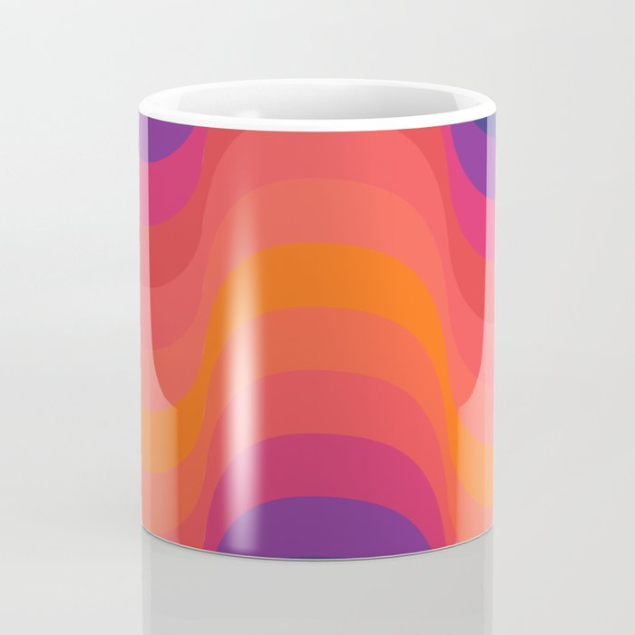 Retro Sacred Geometry | 80s Wavy Vibe Coffee Mug Gallery Image 4