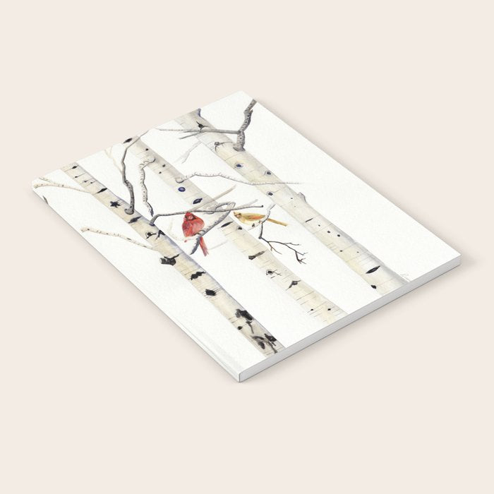Birch Trees and Cardinal Notebook Gallery Image 2