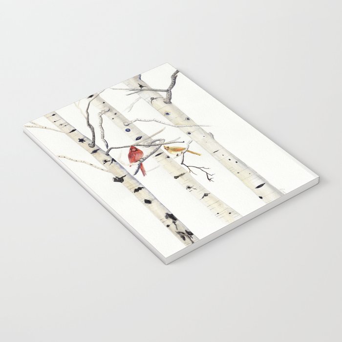 Birch Trees and Cardinal Notebook Gallery Image 3