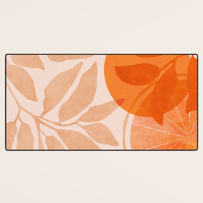 Sweet Orange Citrus Collage Desk Mat Gallery Image 3