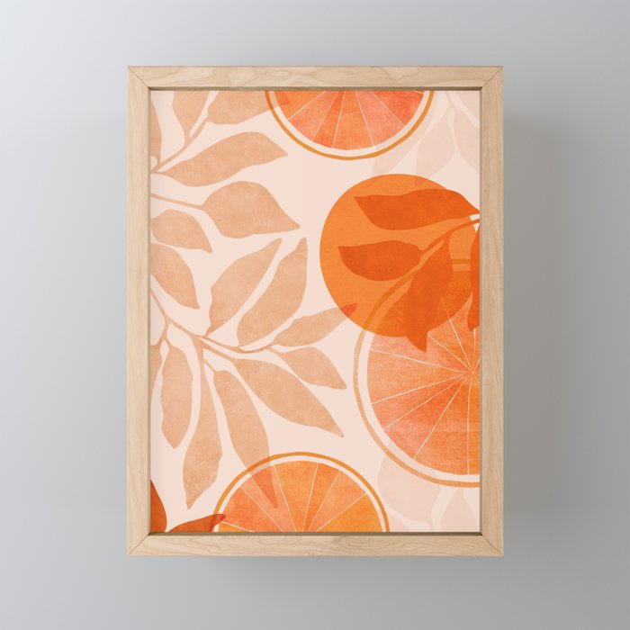 Sweet Orange Citrus Collage Mini Art Print Gallery Image 1