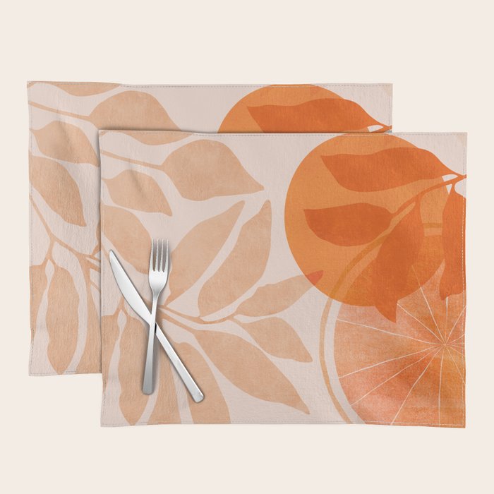 Sweet Orange Citrus Collage Placemat Gallery Image 1