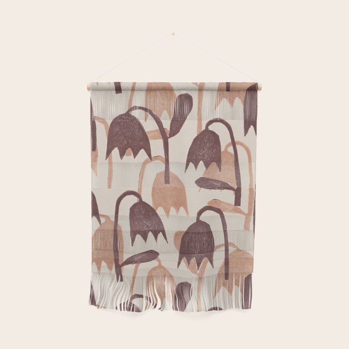Linocut Tulip Pattern #2 Wall Hanging Gallery Image 1