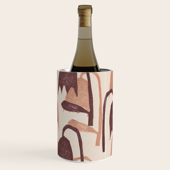Linocut Tulip Pattern #2 Wine Chiller Gallery Image 3
