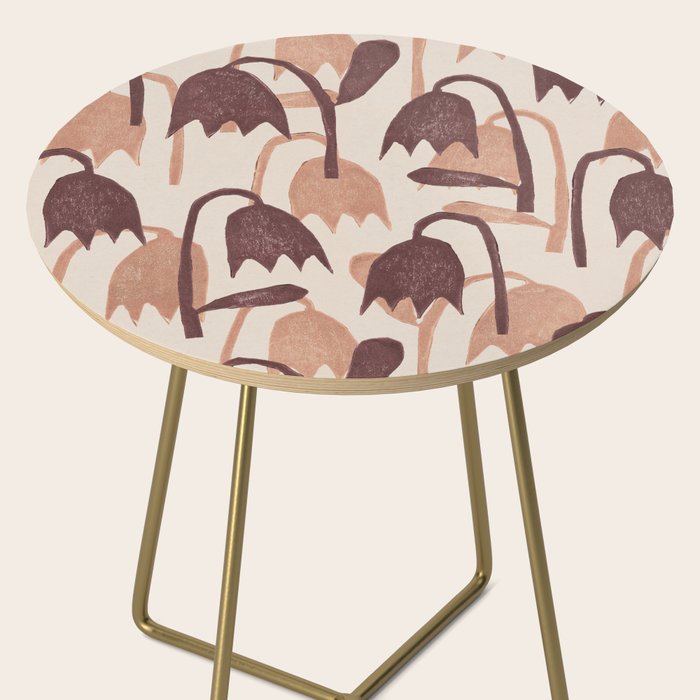 Linocut Tulip Pattern #2 Side Table Gallery Image 2