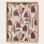 Linocut Tulip Pattern #2 Serving Tray Gallery Image 1