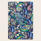 Vibrant paisley print on dark Cutting Board Gallery Image 1