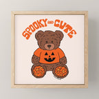 Spooky and Cute Bear Mini Art Print Gallery Image 1