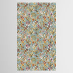 Wild Grasses Botanical Gold Teal Tablecloth Gallery Image 2