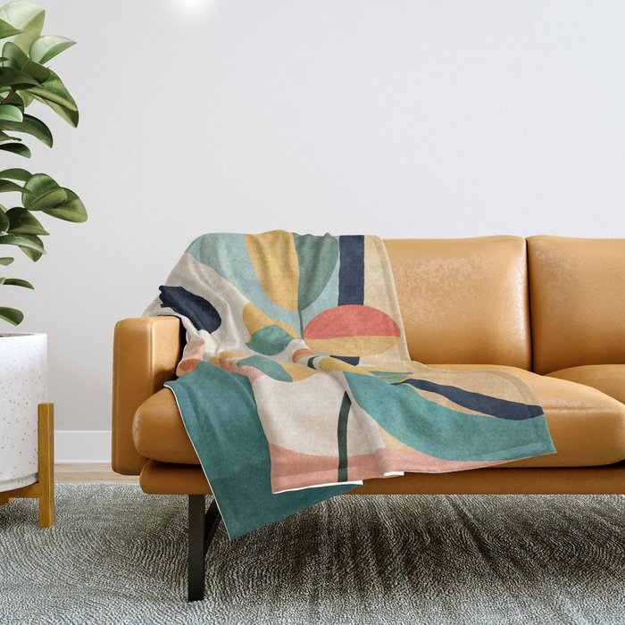 Colorful Branching Out 26 Throw Blanket Gallery Image 1