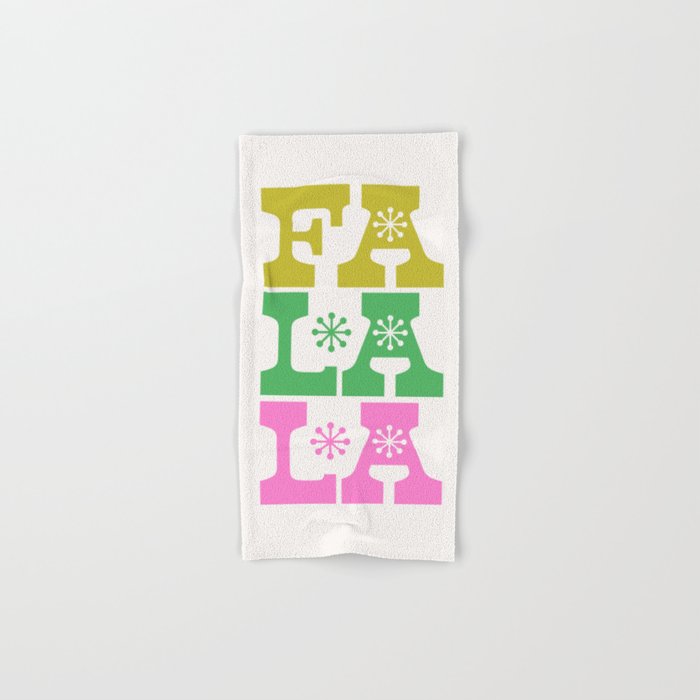 Fa La La- Pink & Green Bath Towel Gallery Image 1