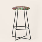 Multicolor Modern Floral Garden Stool Gallery Image 1