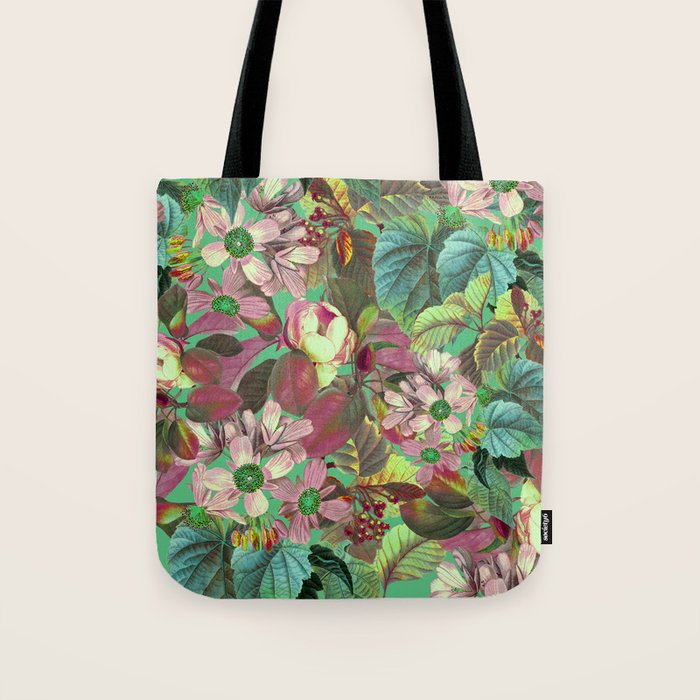Multicolor Modern Floral Garden Tote Bag Gallery Image 1
