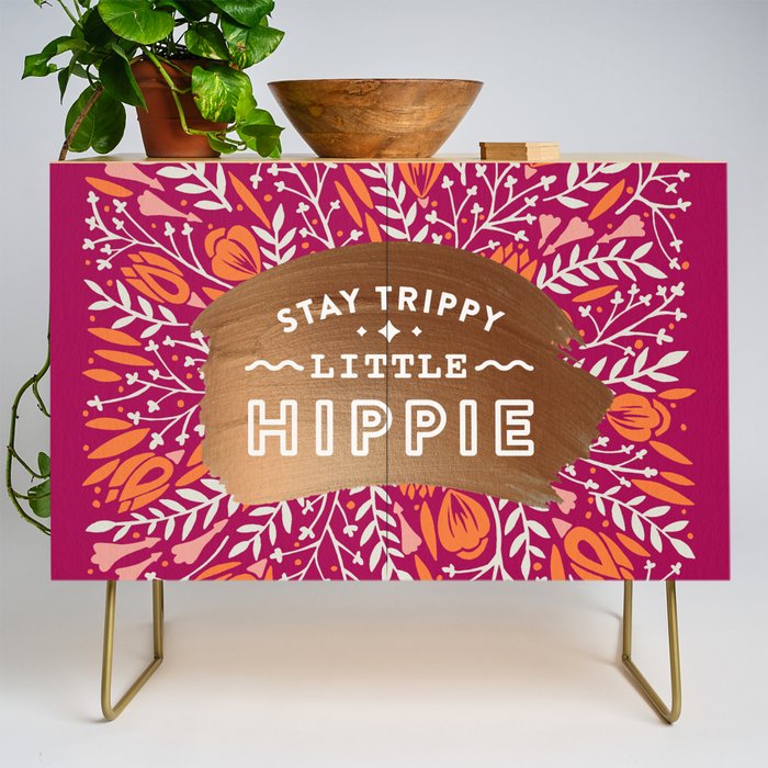 Stay Trippy Little Hippie - Fuchsia Palette Credenza Gallery Image 1