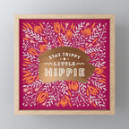 Stay Trippy Little Hippie - Fuchsia Palette Mini Art Print Gallery Image 1
