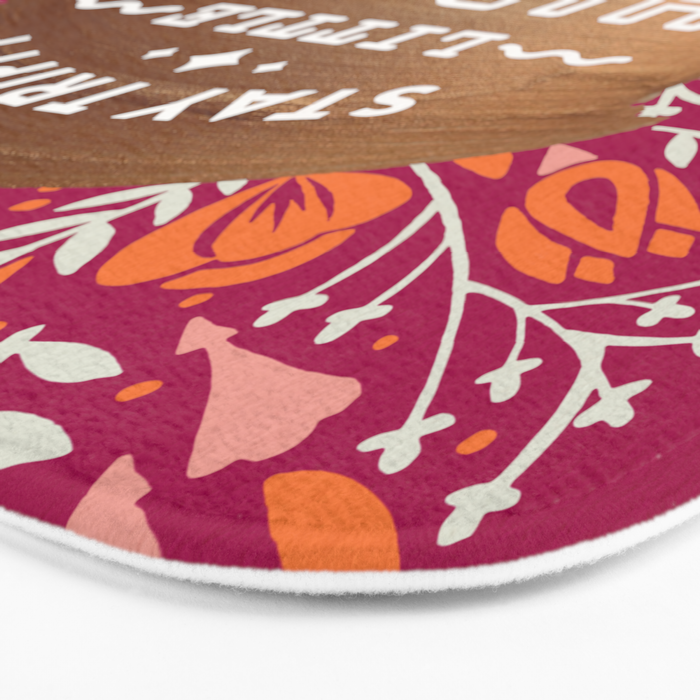 Stay Trippy Little Hippie - Fuchsia Palette Bath Mat Gallery Image 3