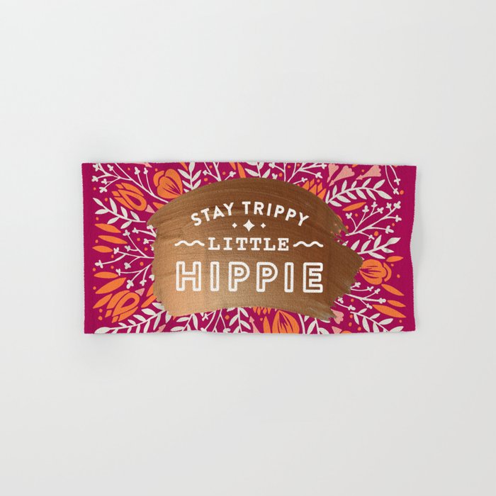 Stay Trippy Little Hippie - Fuchsia Palette Towels Gallery Image 1