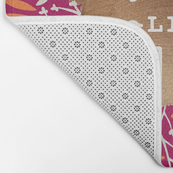 Stay Trippy Little Hippie - Fuchsia Palette Bath Mat Gallery Image 2