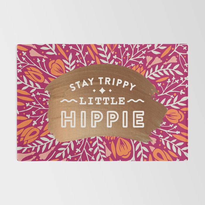 Stay Trippy Little Hippie - Fuchsia Palette Rug Gallery Image 2