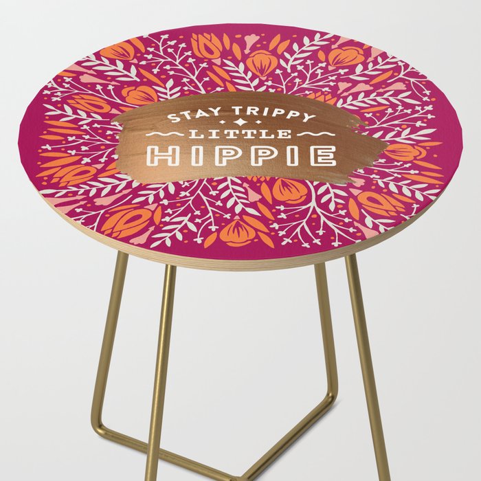 Stay Trippy Little Hippie - Fuchsia Palette Side Table Gallery Image 2