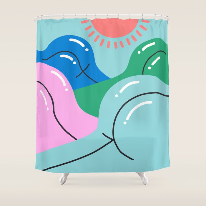 Sun's Out, Buns Out Shower Curtain Gallery Image 1