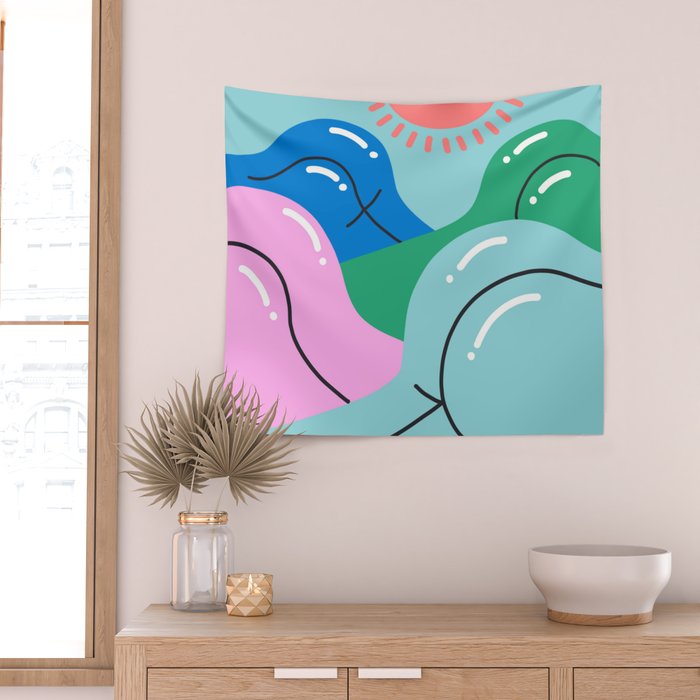 Sun's Out, Buns Out Wall Tapestry Gallery Image 2