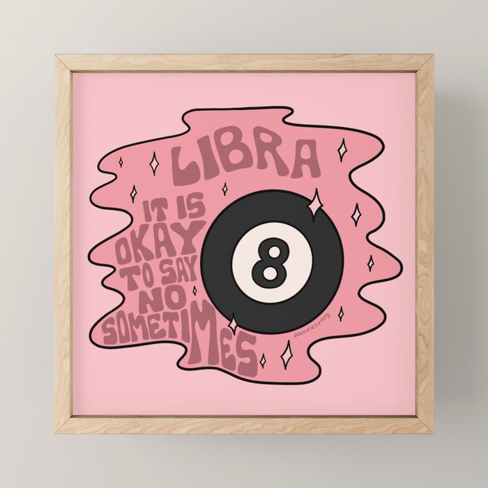 Libra Magic 8 Ball Mini Art Print Gallery Image 1