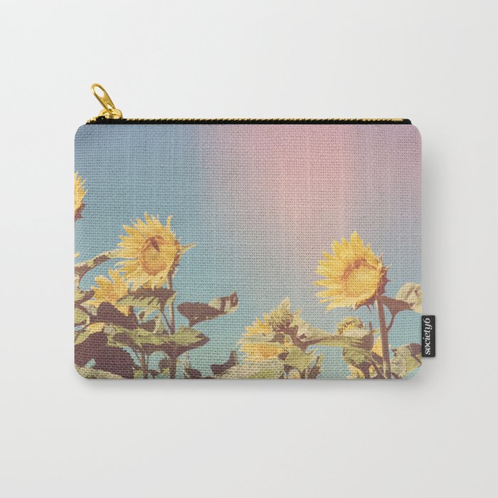 Retro Sunflowers - Nature Photography Carry All Pouch Gallery Image 1
