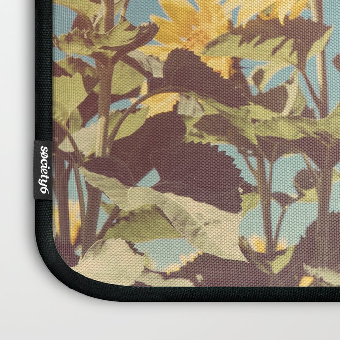 Retro Sunflowers - Nature Photography Laptop Sleeve Gallery Image 3