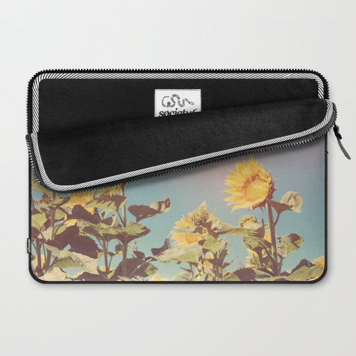 Retro Sunflowers - Nature Photography Laptop Sleeve Gallery Image 2