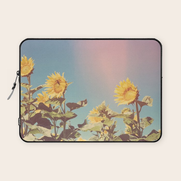 Retro Sunflowers - Nature Photography Laptop Sleeve Gallery Image 1
