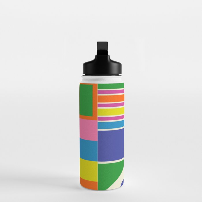 Modtastic Palm Springs Colorful Mid Century Modern Abstract Geometric Water Bottle Gallery Image 3