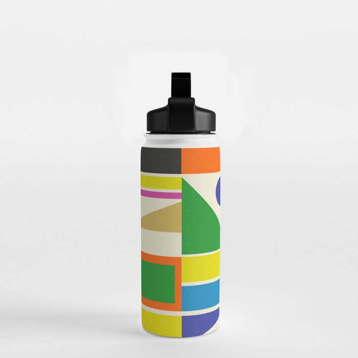 Modtastic Palm Springs Colorful Mid Century Modern Abstract Geometric Water Bottle Gallery Image 2