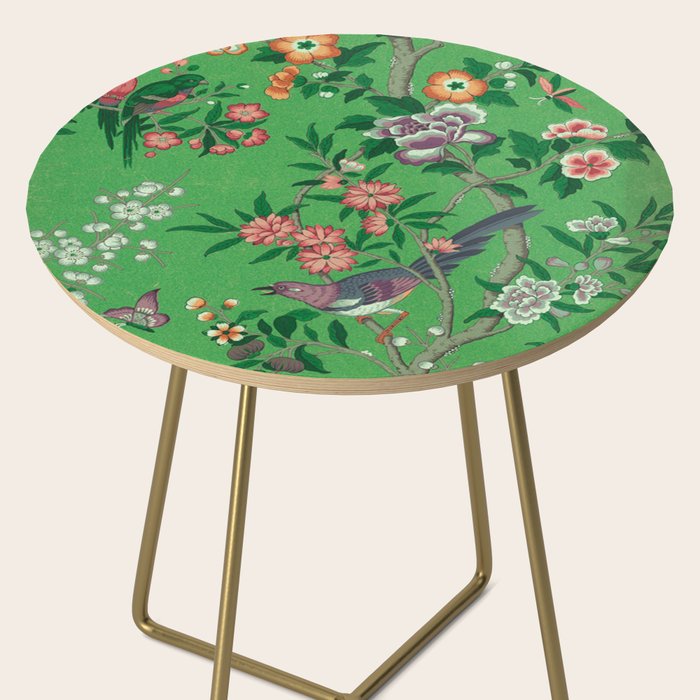 Chinoiserie Magpie Botanical Garden Bright Green Side Table Gallery Image 2