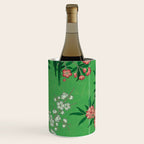 Chinoiserie Magpie Botanical Garden Bright Green Wine Chiller Gallery Image 2