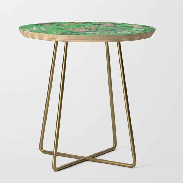 Chinoiserie Magpie Botanical Garden Bright Green Side Table Gallery Image 1