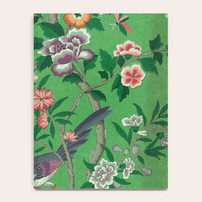 Chinoiserie Magpie Botanical Garden Bright Green Notebook Gallery Image 4