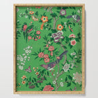 Chinoiserie Magpie Botanical Garden Bright Green Serving Tray Gallery Image 1