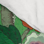 Chinoiserie Magpie Botanical Garden Bright Green Comforter Gallery Image 4