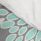 Floral Prints and Leaves, Gray, Yellow and Aqua Comforter Gallery Image 4