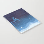 Boy with paper boats, blue Notebook Gallery Image 3