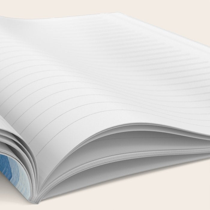 Boy with paper boats, blue Notebook Gallery Image 2