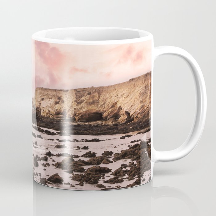 Sunset Beach Cliffs at Low Tide  Coffee Mug Gallery Image 1